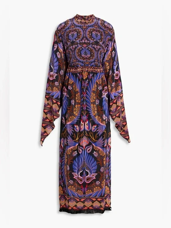 Farm Rio Printed Crepe De Chine Maxi Dress - Picture 12 of 12